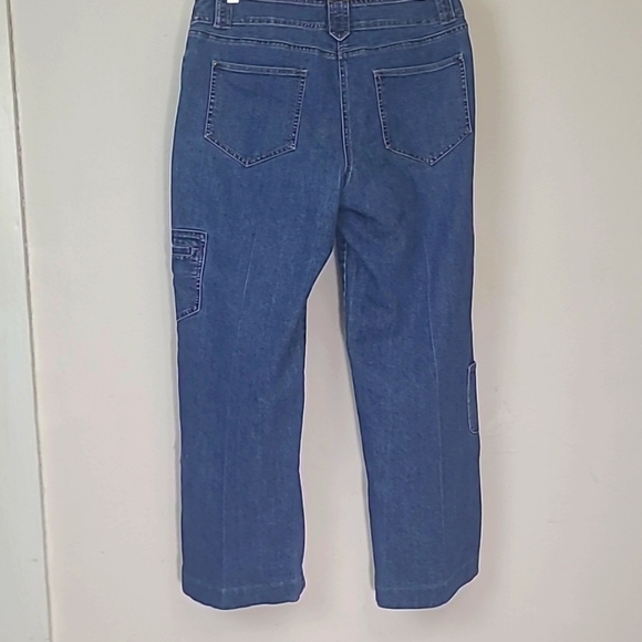 🔥 Rare Duck Head Utility Jeans Vintage Cargo Style Sz 10 Y2K Wideleg Workwear - Picture 5 of 7